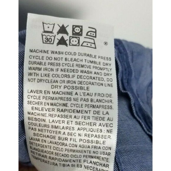 Levi's Sz. S Blue Chambray Lace Tank Tiered Dress Elastic Waist Interior Slip - Picture 7 of 10